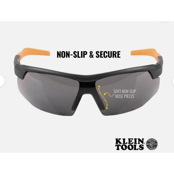 Klein Tools Safety Glasses Gray Lens Anti Fog Uv Protection Lightweight - Picture 2 of 6